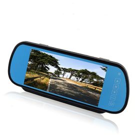 الزجاج الأزرق 7 &quot;عرض سيارة مرآة الرؤية الخلفية مراقب يدعم 2 طرق إدخال الفيديو